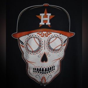 Houston Astros Baseball Sugar Skull T-shirt Men’s M
